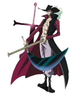 😕 Dracule Mihawk One Piece Anime, Pedang, Bajak Laut, One Piece, Dracule Mihawk, Karakter telegram sticker