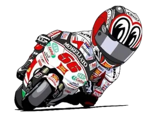 🏍 65 moto, course, sport, véhicule, MotoGP, pilote, casque whatsapp sticker