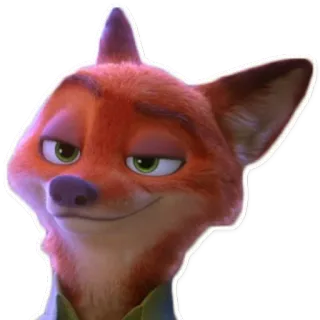 🙂 Nick Wilde Zootopia zorro, animal, zootopia, disney, dibujos animados, personaje telegram sticker