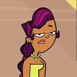 😕 Sierra Total Drama мультфильм, Сьерра, Total Drama, мультик telegram sticker