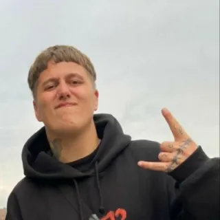 🤘 person, tattoo, hoodie, hand gesture telegram sticker