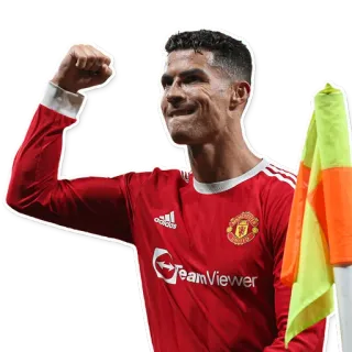 🤖 Cristiano Ronaldo football, footballeur, athlète, manchester united, célébration whatsapp sticker