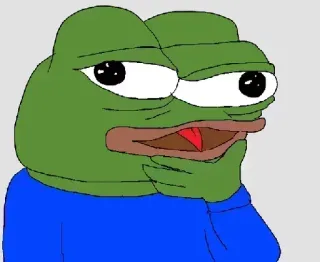😐 Pepe the Frog пепе, лягушка, мем, интернет-мем, мультфильм whatsapp sticker