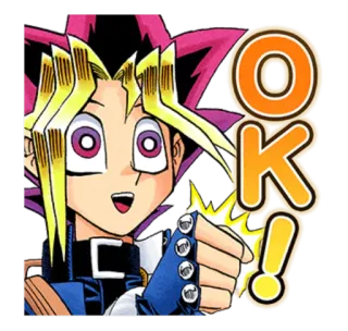 👍 OK Anime, Naklejka, OK, Gest, Kreskówka telegram sticker