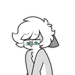 😣 triste, chorando, desenho animado, Furry, animal telegram sticker