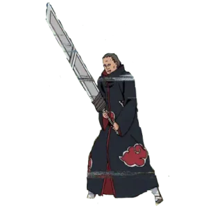 🥵 Kisame Hoshigaki Naruto นินจา, อนิเมะ, ดาบ, ตัวร้าย, แสงอุษา, คิซาเมะ, โฮชิกากิ whatsapp sticker