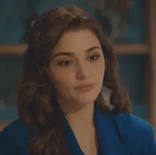 🐾 mujer, retrato, persona, Hande Erçel, actriz turca telegram sticker