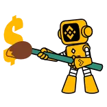🧑🎨 robot, currency, finance, painting, crypto, art, dollar sign whatsapp sticker