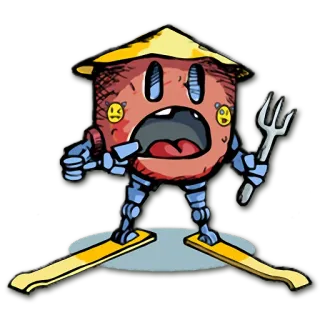 🍴 Мультфильм, Робот, Персонаж, Научная фантастика, Иллюстрация telegram sticker