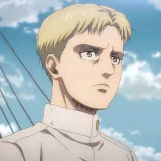 👾 Reiner Braun Attack on Titan アニメ, キャラクター, ライナー, 進撃の巨人, 金髪 whatsapp sticker