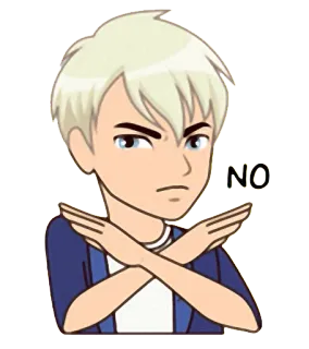 😐 NO no, negación, rechazo, repulsa whatsapp sticker