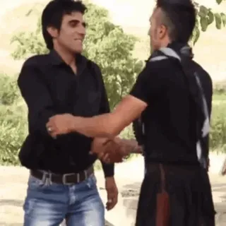 🤝 handshake, men, friendship, greeting telegram sticker
