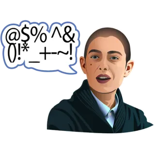 🤯 @$%^&
0!*_-+--~! pessoa, bravo, xingando, choque, desenho animado telegram sticker