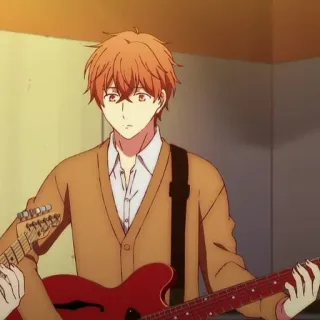 🎸 Anime, Guitarra, Música, Desenho animado, Personagem, Entretenimento telegram sticker