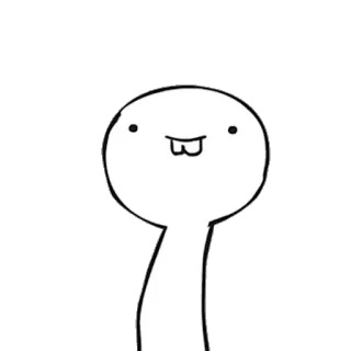 🤓 Desenho animado, Personagem, Simples, Minimalista, Ilustração telegram sticker