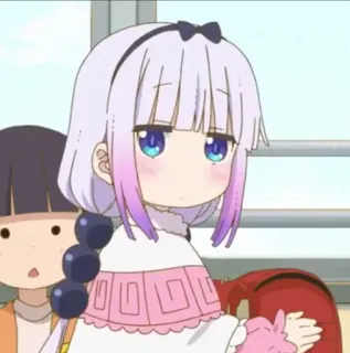 🍥 Kanna Kamui Miss Kobayashi's Dragon Maid Anime, Kanna, Drache, Kawaii, Süß, Dragon Maid whatsapp sticker