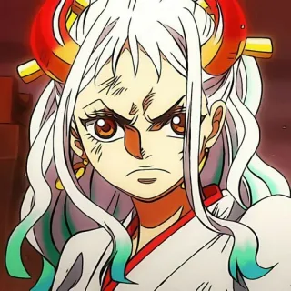 🙁 Yamato One Piece anime, one piece, yamato, cartoon, character telegram sticker