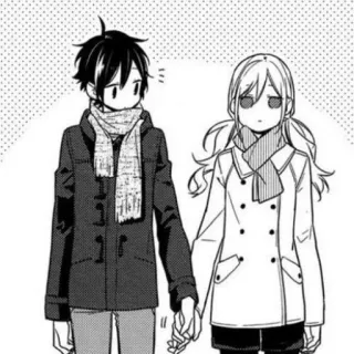 ♠️ Anime, Mangá, Casal, Fofo, Inverno, Amor, Relacionamento, Horimiya telegram sticker