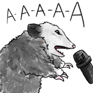Опоссум (@artstriks) whatsapp stickers