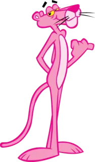 😋 Pink Panther Cartone animato, Rosa, Pantera, Animazione telegram sticker