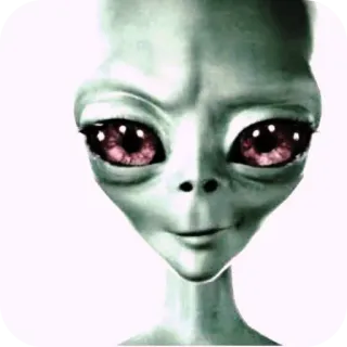 👄 alien, extraterrestrial, grey alien, ufo, science fiction telegram sticker