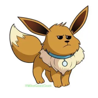 😎 Eevee Pokemon MikeGoesGeek pokemon, eevee, cartoon, tier, niedlich, charakter, spiel telegram sticker