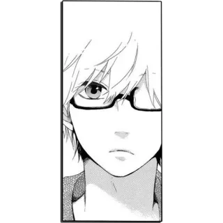 😕 Animé, Lunettes, Manga, Portrait, Garçon telegram sticker