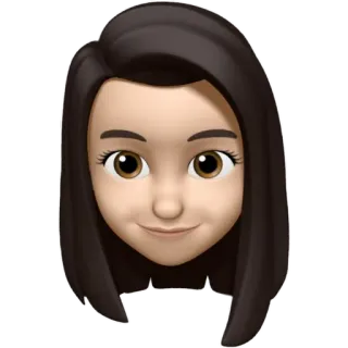 😌 Аватар, Мультфильм, Портрет, Женщина, Лицо telegram sticker