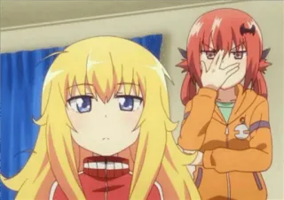 😐 anime, cartoon, character, funny, cute, girl, expression telegram sticker