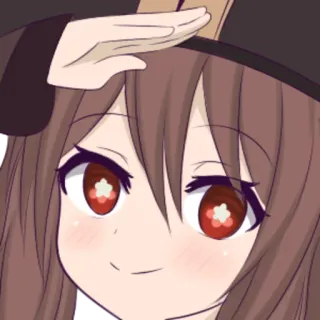 🌸 Hu Tao Genshin Impact Anime, Gioco, Saluto, Carino telegram sticker