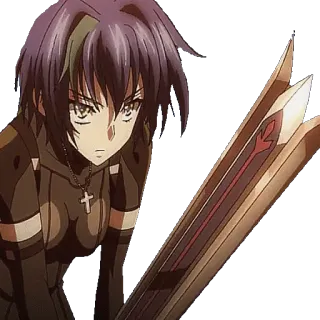 🗡 anime, woman, sword, fighter, warrior, armor telegram sticker