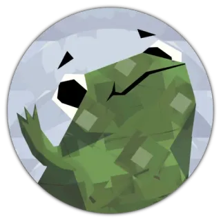 😶 frog, animal, green, sticker, cartoon, amphibian telegram sticker