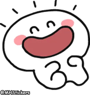 🤣 @MHStickers Cartoon, Sticker, Schattig, Blij, Klodder whatsapp sticker
