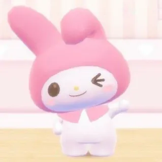 😉 My Melody My Melody, Sanrio, lindo, dibujos animados, rosa, conejo, kawaii telegram sticker