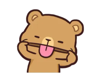 😠 urso, desenho animado, engraçado, bobo, fofo, animal telegram sticker