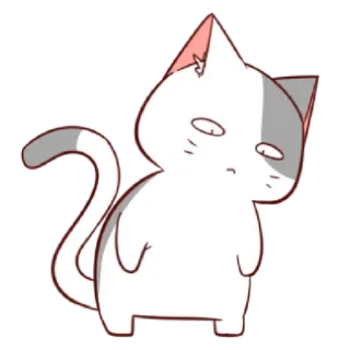 😥 cat, animal, cartoon, cute, pet telegram sticker