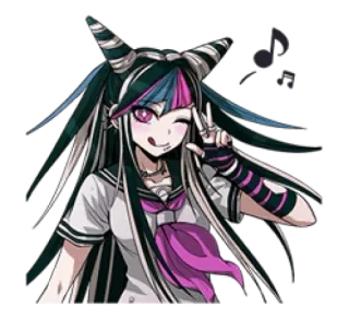😋 Ibuki Mioda Danganronpa Anime, Danganronpa, Ibuki Mioda, Charakter telegram sticker