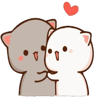 💖 gatti, carino, amore, cuore, kawaii, cartone animato, amicizia telegram sticker