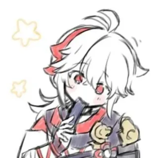 😗 Kaedehara Kazuha Genshin Impact 原神, 动漫, 万叶, 角色, 同人, 游戏 telegram sticker