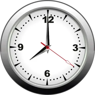 🕗 clock, time, analog, numbers, hour, minute telegram sticker