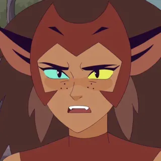 ❓ Catra She-Ra and the Princesses of Power catra, she-ra, desenho animado, brava, expressão telegram sticker