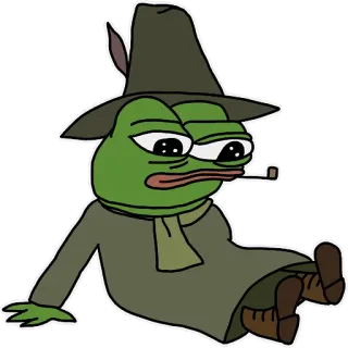 🌲 Pepe the Frog Pepe, kikker, cartoon, meme telegram sticker