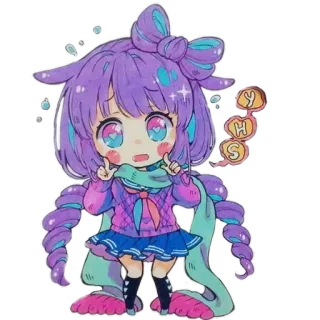 😅 YHS 漫画, アニメ, 女の子, 可愛い, カワイイ telegram sticker