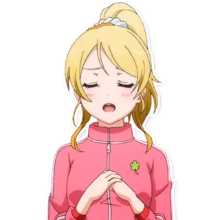 🌲 Anime, Menina, Loira, Fofa, Desenho animado, Personagem telegram sticker