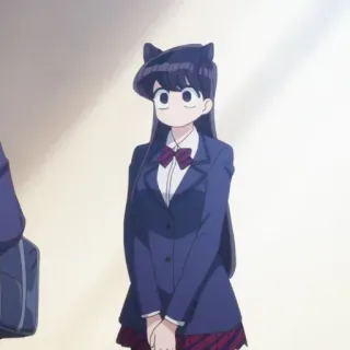 🪁 Komi Shouko Komi Can't Communicate Anime, Mangá, Komi can't communicate, Komi Shouko, Orelhas de gato, Uniforme escolar, Fofo, Kawaii telegram sticker