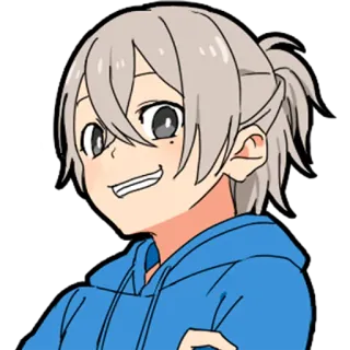 😏 Animé, Garçon, Personnage, Dessin animé, Sourire telegram sticker