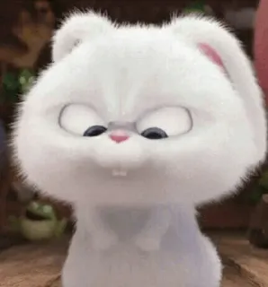 🍓 Snowball The Secret Life of Pets กระต่าย, น่ารัก, สัตว์, สีขาว, การ์ตูน telegram sticker