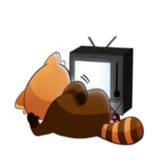 🖥 Kartun, Binatang, Nonton TV, Lucu, Animasi telegram sticker