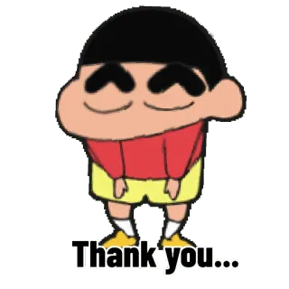 😀 Thank you... bedankt, waardering, schattig, cartoon telegram sticker