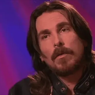 😒 Christian Bale actor, retrato, hombre, hombre, celebridad whatsapp sticker